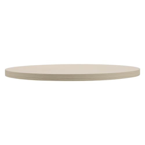 Kichvoe Tablero de Mesa Redondo de Madera Maciza 30 Cm Madera Gruesa Beige para Mesa Auxiliar Pequeña, Encimera Circular Repuesto, Adecuado para Comedor, Sala y Oficina, Diseño Seguro