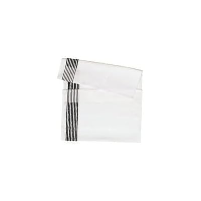Super Gym Caddy White Towel with Black Stripes 22x44