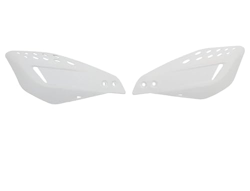 Bouclier coupe-vent pour moto avec protège-mains blanc universel 22mm toutes saisons