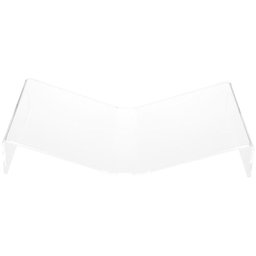 Plymor Clear Acrylic Open Book Display Stand, Flat, 12.375" W x 8" D x 2.25" H