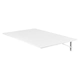 GOKHOMX Table Murale Rabattable 100 x 60 cm, Bureau Mural Rabattable, Table de Salle à Manger Pliante pour Le Mur, Gain de Place pour Petit Espace Cuisine Bureau Bar Buanderie Balcon, Blanc
