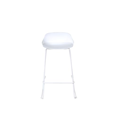 Tabourets Rocco Julian Bowen blancs en polypropylène design épuré 83 cm - 7