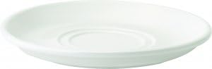 Double Well Saucer - Pack of 6, 17.5cm (7inch), Ceramic, Classic, Saucer
