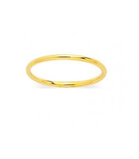 Alliance Mariage Or Jaune TOMI anneau fin 1.5 mm anti-gêne taille 52