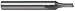 Routing End Mill, Straight V-Flute, Square