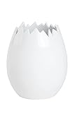 Stilvolle und schlichte Osterdeko mit der Vase in Form von Eierschalen