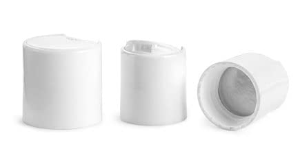 24/410 Dispensing Caps, White Disc Top Caps w/Foam Induction Liners