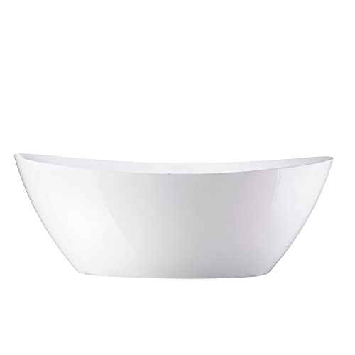 Vanity Art 71" X 33" Freestanding Bathtub | Home Improvement Bathtubs With Contemporary Design For Soaking And Bathing, Overflow And Pop-Up Drain With Upc Certified, Acrylic, Va6807 #TOP6