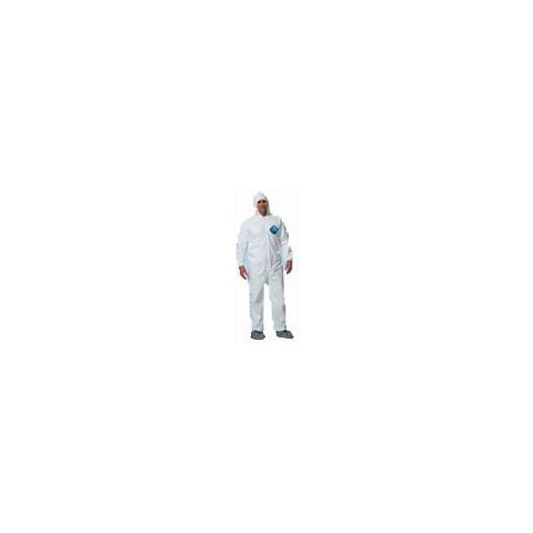 Tyvek Ty122S-Lg Coveralls With Elastic Wrist/Ankle & Hood/Boot, Large, 25/Case. Cover