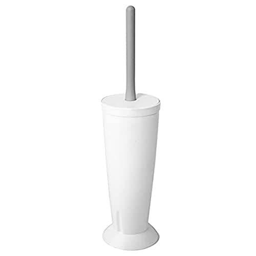 TATAY Escobilla WC | Materiales Resistentes | Escobilla con Soporte | Cepillo Fijo y Duradero para Buena Higiene | Fácil Limpieza | Fabricada en España | 9,5 x 9,5 x 39,5 cm - Blanco