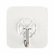 Image of VOLOYO J-Shaped Self Adhesive Hook | Pack of 1 | Heavy Duty Wall Hook for Kitchen, Bathroom & Door | No Drill Wall Hanger for Towels, Keys, Utensils | Waterproof & Rustproof