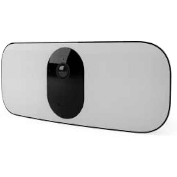 Arlo Floodlight kamera do monitoringu zewnętrznego, Wi-Fi, bezprzewodowa, 2K HDR, ultra szerokokątny kąt 160°, czujnik ruchu, kolorowa widoczność w nocy, światło LED, 2-drożne audio, alarm syrena + z