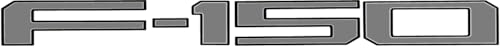 Image of Eurosport Daytona- Compatible with 2021-Current, Ford F150 Standard Tailgate Letters (Gray with Black Outline)