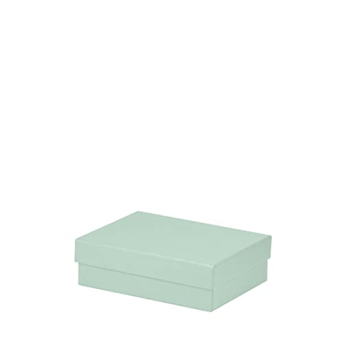 Rössler Papier 13401453655 - Caja rectangular de cartón Boxline, 140 x 190 x 60 mm, Menta, 1 unidad