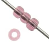 Czech Glass Seed Beads 13/0 (1.7mm Diameter) Transparent Amethyst Strung DIY Jewelry Making Beads - 500g Bulk Bag by Preciosa (Jablonex)