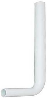 White L-shaped drain hose for a backpack tank