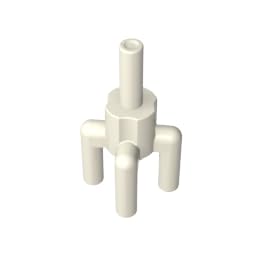 2566 Ornaments Plant, Palm Tree Top, 4 Top Bars, 1 Bottom Bar 50 Pieces GDS-1217 Compatible with Lego Building Blocks Color:White