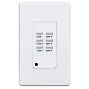 Leviton LVS-6A 6 botones de encendido/apagado, 1 banda, estación de botón de bajo voltaje, color blanco