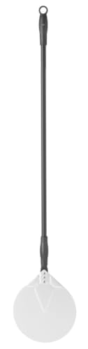 HENDI Pizza Shovel Round with Push Handle Pizza Peel Bread Pusher 1200 x 230 mm Aluminium