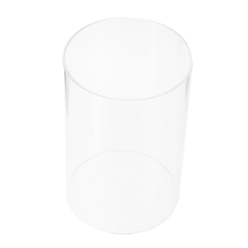 TOGEVAL Abat-Jour en Verre Transparent 10x15 Cm Manchon Cylindrique Résistant Au Vent pour Bougies Intérieur Décor Mariage Lot Simple