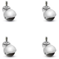 PBH20223BC-3ED-KIT - Bright Chrome Baron 2" Spherical Ball Caster Set of 4 - Grip Ring Stem
