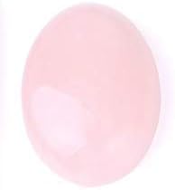 Piedra de bienestar plana, aprox. 4 x 3 cm (cuarzo rosa).