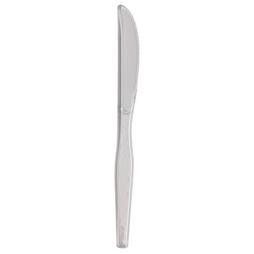 Dixie 7.5" Heavy-Weight Polystyrene Plastic Knives By GP PRO, Clear, 1000 Count, KH017