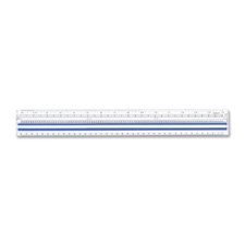 Computer Ruler- Center Magnifies- 15in. Long- Acrylic