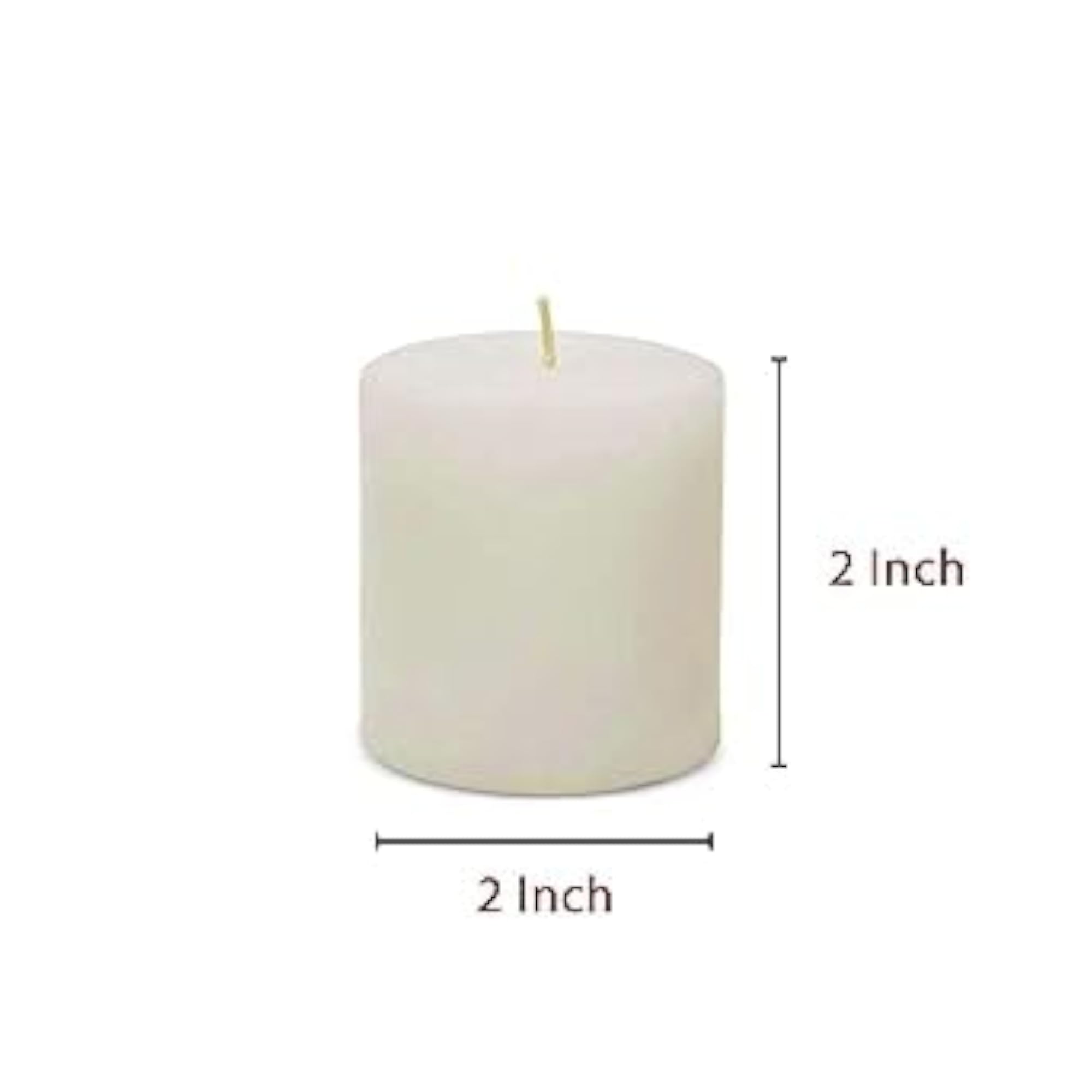 SID Pure Wax Unscented Pillar Candle, 5 x 5 cm, White