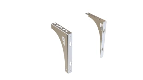 Stalflex Väggmonterad 2U Rackskåp - Rackhylla av stål - Rack och skåp för nätverksutrustning - Kompatibel med nätverksutrustning Rack