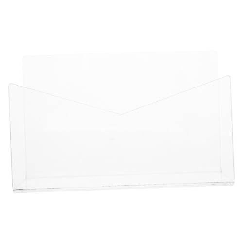 BESTonZON クリアアクリル製レターホルダー 多目的メール ポストカード収納 オフィス 家用書類整理ラック 透明ファイルスタンド 丈夫で滑らか