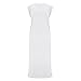 Summer Spring Maxi Dresses for Women Vacation Casual Loose Fashion Sundress Sleeveless Crewneck Swing Tank Dress S-2XL White