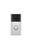 Ring Battery Doorbell, Home or business security with Head-to-Toe video, Live View with Two-Way Talk, and Motion Detection & Alerts, Satin Nickel
