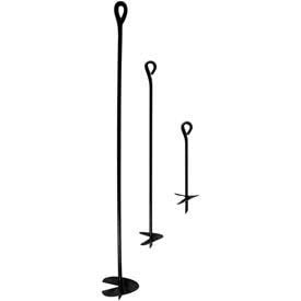 Auger Style Earth Anchor, Steel, 1/2