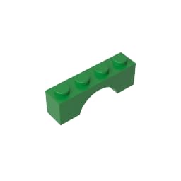 GDS-681 Compatible with LEGO Bricks 3659 Brick Arch 1x4, Green, 10 PCS