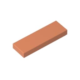 Gobricks 63864 Foundation Plate Tile 1x3 50 Pieces GDS-562 Compatible with Lego Building Blocks Color:Nougat — image 1