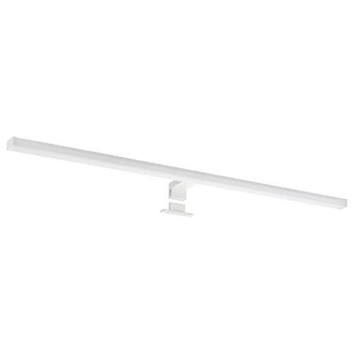 SEBSON LED Spiegelleuchte 90cm Bad IP44 - Aufbauleuchte + Klemmleuchte, neutralweiß 4000K 15W Aluminium, Schminklicht, Spiegellampe Weiß 900x98x44mm