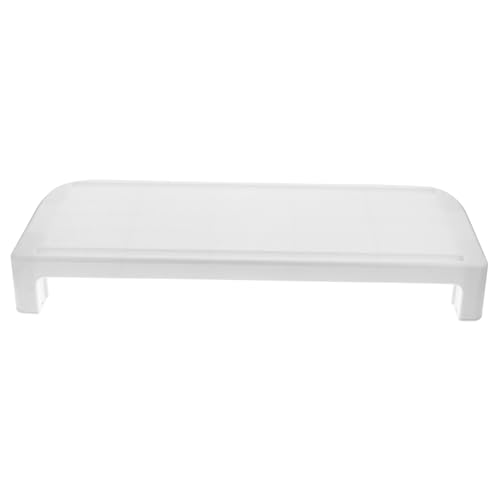 LABRIMP Soporte para Monitor Ajustable y Resistente Organizador de Escritorio Multifuncional con para Teclado y Almacenamiento para Teléfono y Portátil Color Blanco