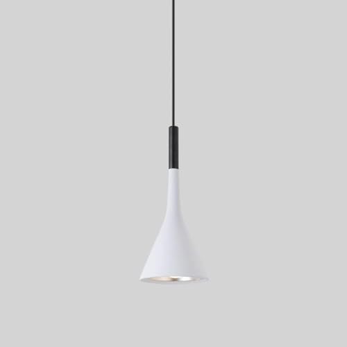 Luminaire suspendu en métal et aluminium blanc au design créatif et finitions soignées
