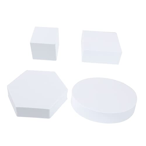 CIYODO 4piezas Props Geométricos Decorativos para Fotografía De Joyas y Cosméticos Modelos De Cubo Chic Livianos y Resistentes para Sesiones Fotográficas