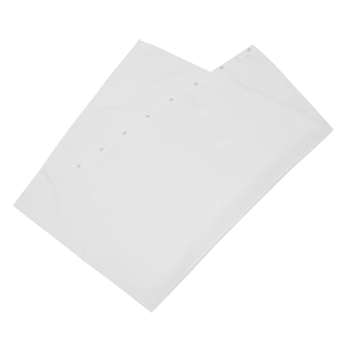 Rideau de bain blanc en polyester imperméable avec crochets pour douche - 2