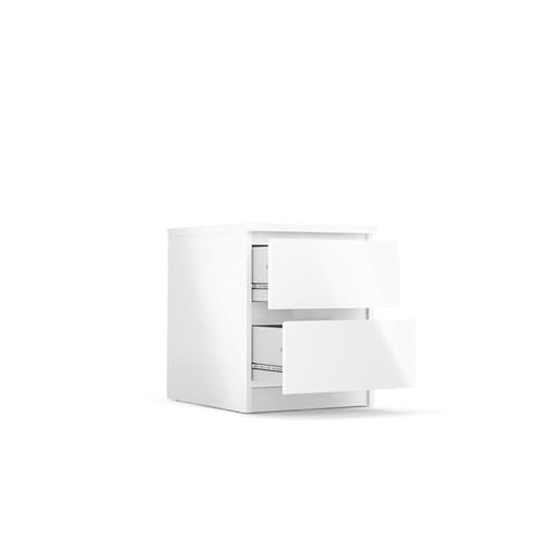 Home Square 2420382-PKG 2 Piece Furniture Set With Nightstand & Dresser In White High Gloss thumb #9