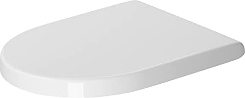 Duravit Toilet seat Starck 3, Soft Close Toilet seat, Urea thermoset Toilet lid, Toilet Cover with Stainless Steel Hinges, White