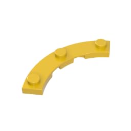 80015 3x3 Curved Plate 50 Pieces High-Precision MOC Building Bricks Replacement Parts Compatible with Lego bricks GDS-90295 Yellow — image 1