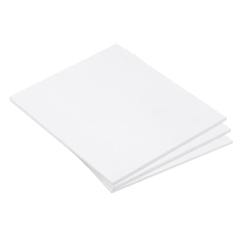 Image of Expanded PVC Plastic Sheet 7 /64 inch Thick, 8.5 inchx11 inch Lightweight Rigid Foam Sheet, [for Crafts Signage Displays Digital Screen Printing] - White / 3 Pcs