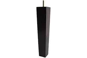 Industrial Strength Black Retro Square Tapered 10" Furniture Legs