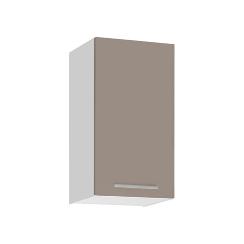 Deconation Meuble Haut De Cuisine Salma - Taupe/Blanc Mat - L 40 X H 72 Cm