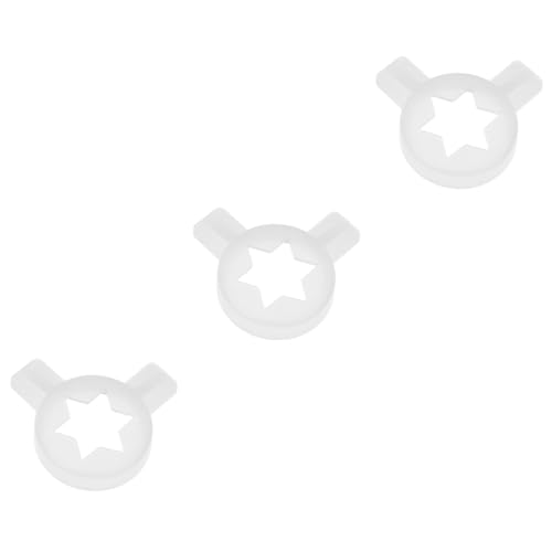 BEBEMOKO 3pcs Ice Cream Machine Accessories Ice Cream Makers Ice Cream Mould Ice Cream Modeling Lids Star Shape Nozzle Modeling Lids Ice Cream Maker Accessories Cone Roller White Plastic