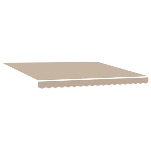 vidaXL Tela de repuesto para toldos de 4 x 3m, resistente a los rayos UV. Sombra beige para patio y balcón. Solución de lona para el hogar, toldo protector de jardín y terraza.