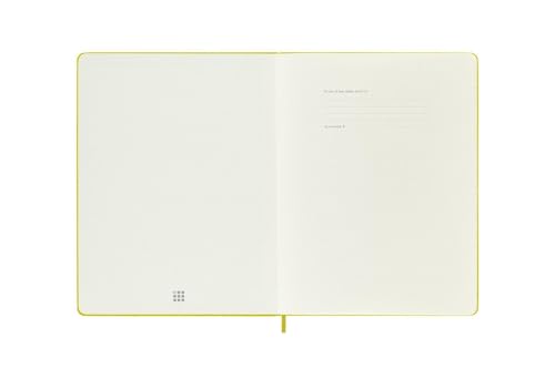 Moleskine Classic Ruled Plain Paper Notebook, Silk Hard Cover and Elastic Closure Journal, XL Size, Colour Hay Yellow - Image 2